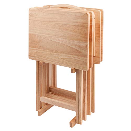 Winsome Wood Alex Snack Table Natural Set 5 Pc, 25.98 inches