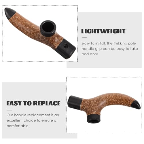 GLEAVI Wood Hiking Pole Handle Replacement Grip for Trekking and Walking Sticks Lightweight Outdoor Cane Handle for Enhanc...