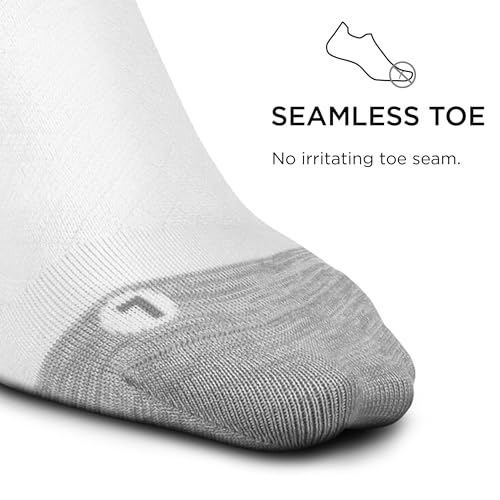 Feetures Plantar Fasciitis Relief Ultra Light Cushion Ankle Sock - Tab Socks with Heel Tab