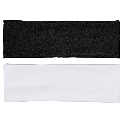 Red by Kiss 2 Pcs 60mm Headbands for Women, Wide Stretchy Elastic Hairband Fashion Workout Yoga Running Sport Hair Accesso...