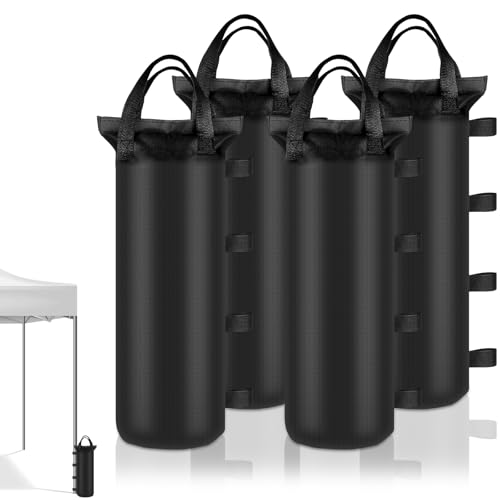 4 Sand Bags for Weight, Heavy Duty Sandbags for Canopy Legs, Extra Large Pop Up Tent Weights, Canopy Weight Bags for Gazeb...