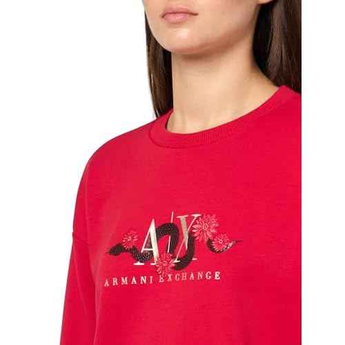 Armani Exchange womens Snake Graphic Crewneck Sweatshirt