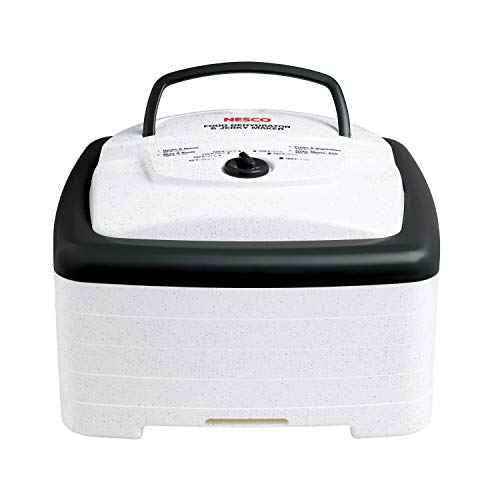 Nesco FD-80A Square Shaped Food Dehydrator, For Snacks, Fruit, Beef Jerky, White