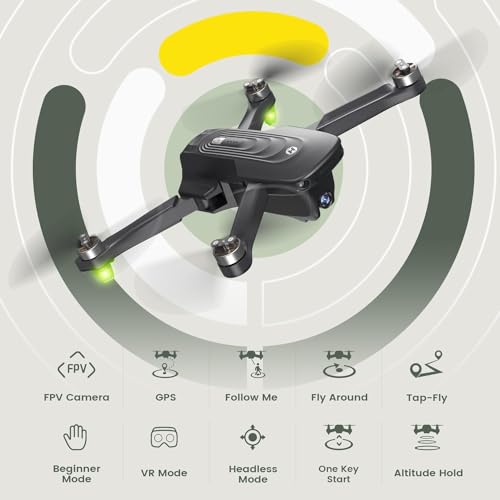 Holy Stone HS175D GPS Drone with 4K Camera for Adults, Under 249g, Foldable RC Quadcopter with Auto Return, 46 Mins Long F...