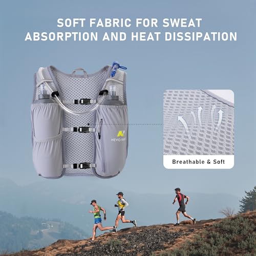 N NEVO RHINO Running Hydration Vest for Women 1.5L Water Bladder Backpack 5L Small -Lightweight Breathable Hydration Vest ...