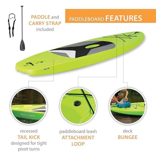 Lifetime 90891 Horizon 100 Stand-Up Paddleboard, 2 Pack, Paddles Included, Lime Green, 10'