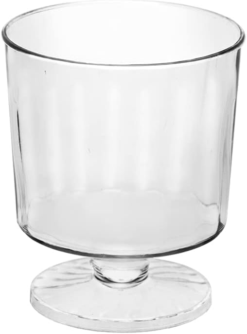 Party Essentials Disposable Plastic 2-Ounce Mini Stemware Glasses, for Wine Tastings, Small Portions, Food Samples, Condim...