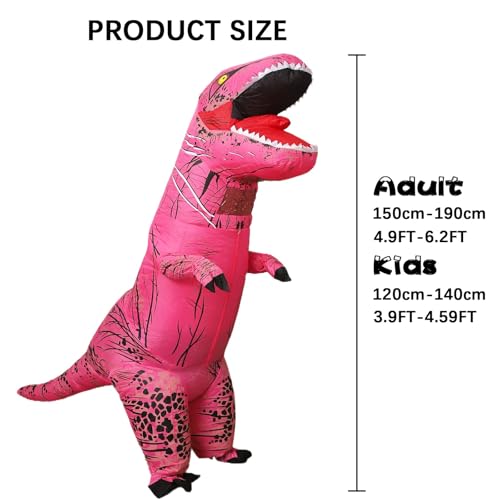 Inflatable Dinosaur Costume for Adult and Kid,Blow Up Dinosaur Costume for Halloween Cosplay Party,Fancy T-rex Costume Outfit