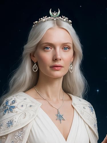 SWEETV Celestial Witch Crown for Women, Gothic Queen Crowns, Womens Dark Tiara Headband, Tiaras for Cosplay, Headpiece Hai...