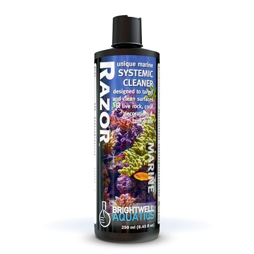 Brightwell Aquatics - Razor Marine - Unique Systemic Fish Tank Cleaner for Marine Aquariums - Aquarium Water Treatments, ...