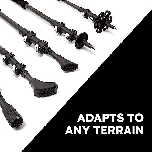 Effekt Carbon Trekking Poles Adjustable with Cork Grip & Bag - Hiking Poles, Telescopic Portable Nordic Walking Stick with...