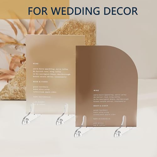 Acrylic Poster Board Stand Holder,8 Pcs Foam Board Stands For Display Table Top Sign Menu,Double-Sided Desktop Flyer Holde...