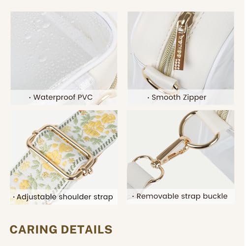 Aveniee Clear Bag Stadium Approved, Clear Purses for Women, Cross body Bag for Concerts with Adjustable Strap