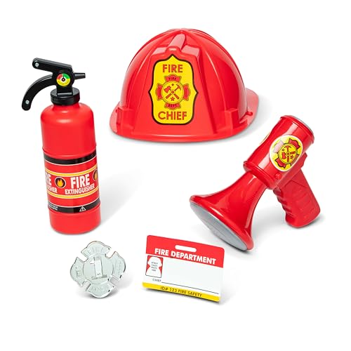 Melissa & Doug Fire Chief Role Play Costume Dress-Up Set