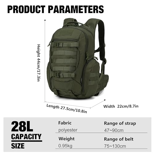 Mardingtop 28L Tactical Backpack+Molle Tactical Utility Pouch