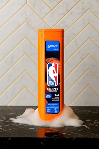 Above NBA 3-in-1 Shampoo for Men | GAME READY | Deep Hydration & Micellar Cleanse for Hair & Body | Fresh-Court Cooling Sc...