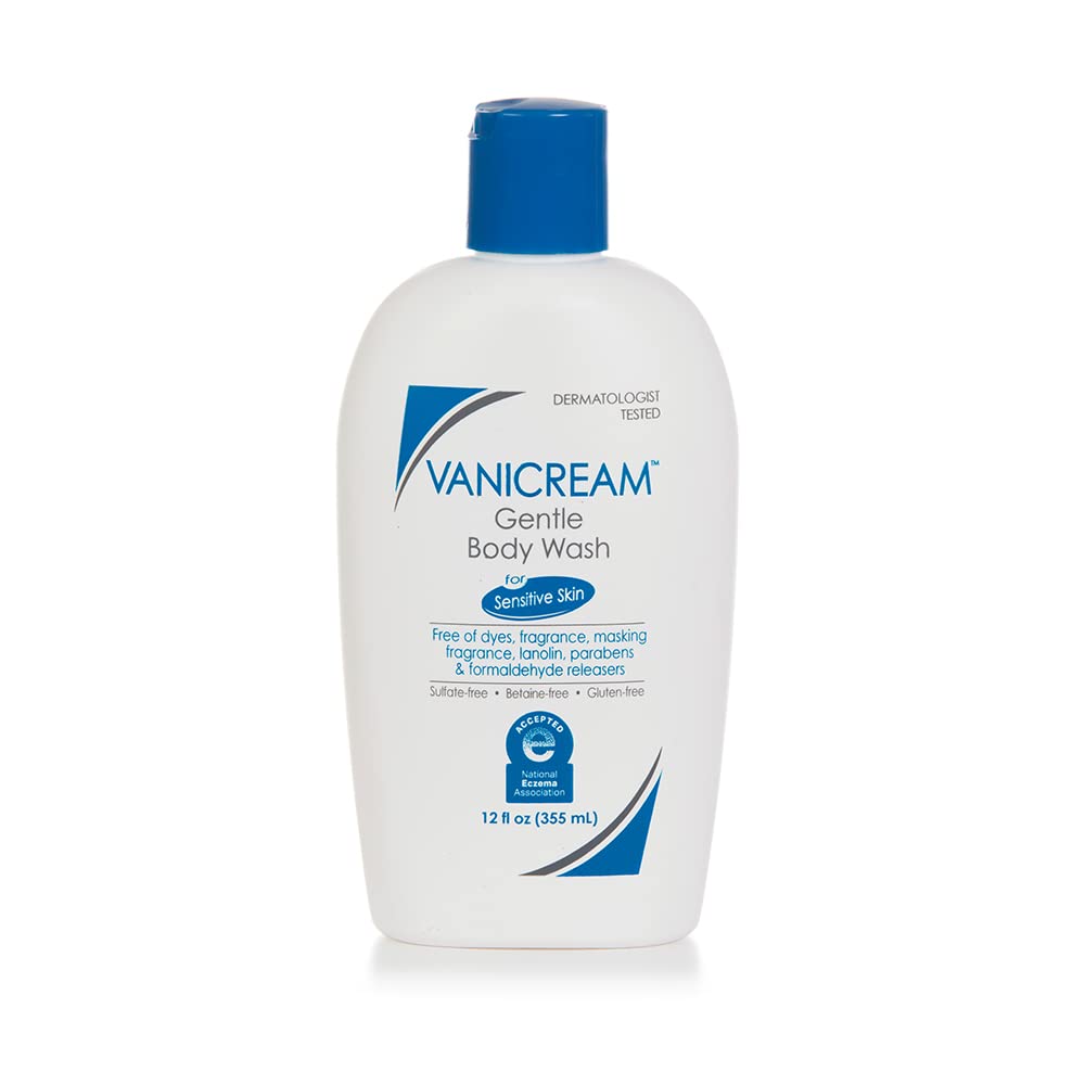 Vanicream Gentle Body Wash, 12 Fl Oz, Formulated without Common Irritants for Sensitive Skin, Gentle Cleanse and Moisture, Remov