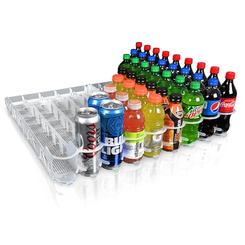 Visi-Slide 20oz Soda Beverage Dispenser - Gravity Fed Glide for Angled Shelves for Coolers, Commercial Refrigerators, Cold...