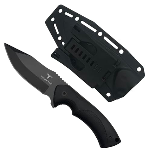 TAKUMITAK Hunting Survival Knife 9" Full Tang Fixed Blade Knives Camping Gear with Extra Set of FRN Handle Scales, MOLLE C...