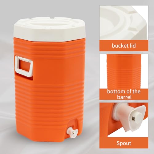 4 gal Deep Freeze Cooler, Insulated Drink Cooler- 48H Cold Insulation, 12H Warm Insulation, Portable Sports Cooler Water B...