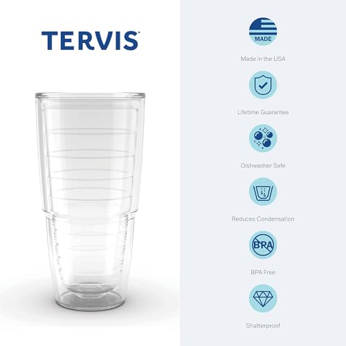 Tervis Navy Made in USA Double Walled Insulated Tumbler Travel Cup Keeps Drinks Cold & Hot, 24oz, Anchor