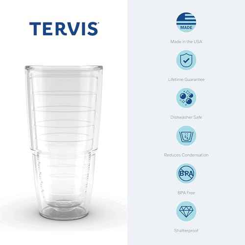 Tervis Made in USA Double Walled Indiana University IU Hoosiers Insulated Tumbler Cup Keeps Drinks Cold & Hot, 24oz Water Bottle, All Over