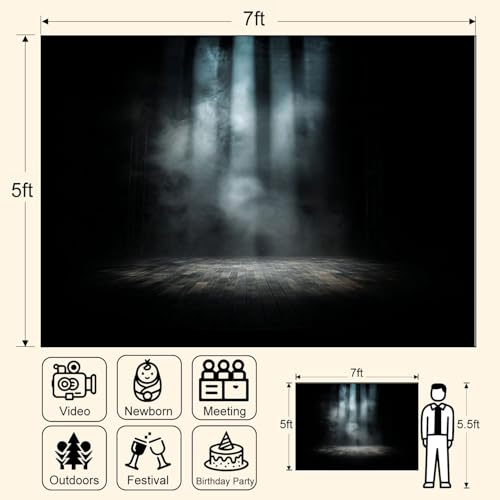 7x5FT Light Beam Stage Photography Backdrop Background Cloth Portrait Photo Booth Studio Prop Banner Photographers Home Of...