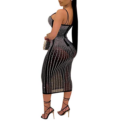 Women Long Sleeve Birthday Dresses Sexy hot Diamond Process Sexy Dress Party Club Night Dress…