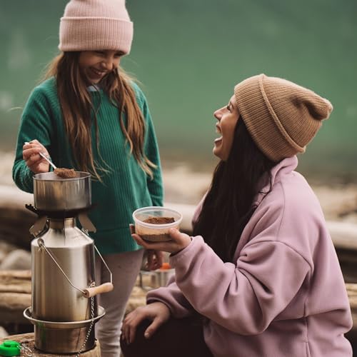Kelly Kettle® Ultimate 'Scout' Kit VALUE DEAL | 41oz Steel Camp Kettle, Cook Set, Hobo Stove, Cups, Plates, Base Support |...