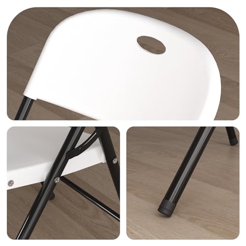 Nazhura 350 Weight Limit Heavy Duty Plastic Folding Chair with Reinfoced Steel Frame for Indoor and Outdoor, Wedding, Part...