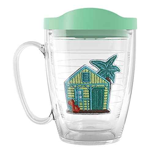 Tervis Made in USA Double Walled Beach House Retreat Collection Insulated Tumbler Cup Keeps Drinks Cold & Hot, 16oz Mug, Mojito House