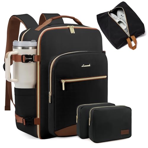 LOVEVOOK 40L Large Travel Backpack for Women Men, 17 Inch Carry on Backpack for Traveling on Airplane, Personal Item Bag A...