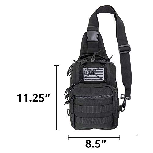 LINE2design First Aid Sling Backpack - EMS Equipment Emergency Medical Supplies Tactical Range Shoulder Molle Bag - Heavy ...