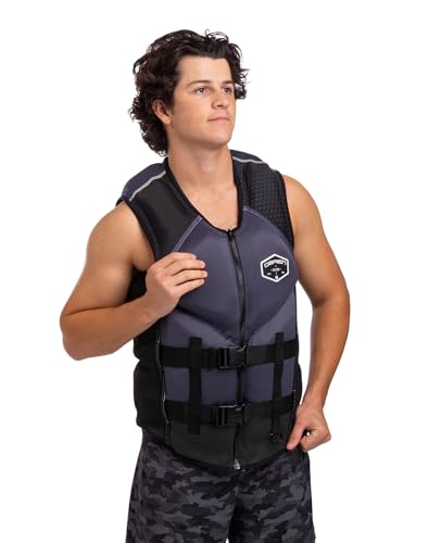 O'Brien Men's Recon US Coast Guard Approved Level 70 Buoyancy for Waterskiing, Wakeboarding, Surfing and Boating, Red, Large