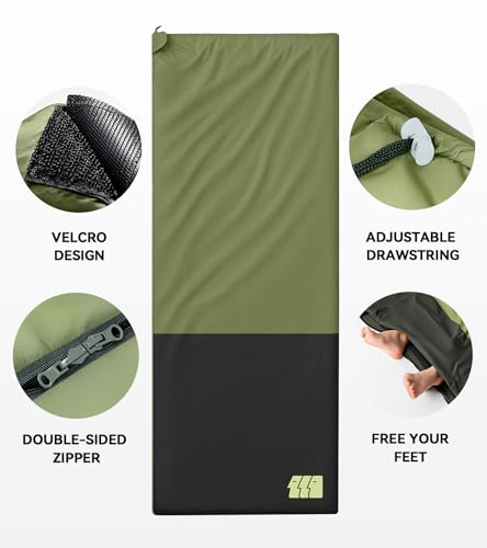 Ultralight Warm Weather Sleeping Bag - Portable, Waterproof, Compact Lightweight, Comfort with Compression Sack - Great fo...