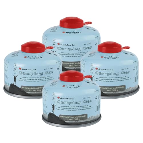 BlueFire Isobutane Fuel Canister Butane Propane Blend Camping Fuel 100 Gram Camping Stove Fuel Gas Canister Backpacking Fu...