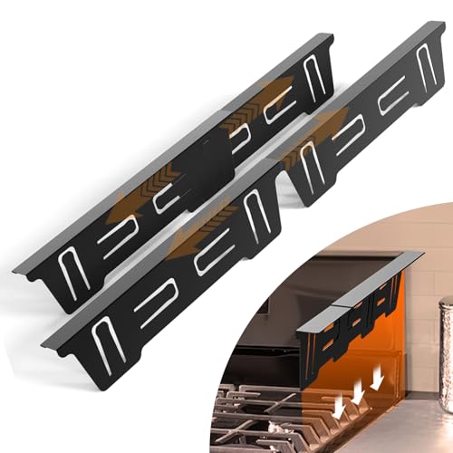 2 Pack Expandable Stainless Steel Stove Gap Covers (13.8"-27.6"), Retractable Fill the Gap Between Stove & Counter Top wit...