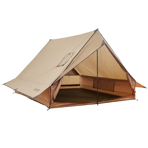 VEVOR Hot Tent, Camping Tipi Hot Tents with Stove Jack, Portable Winter Camping Tents with Snow Skirt, Easy Setup, Waterpr...