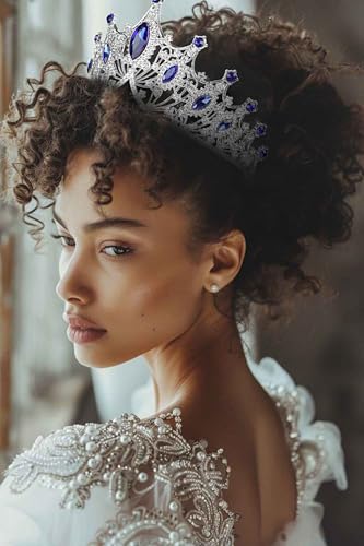 AIBFRID Tiaras Headbands Crown for Women and Girls, Princess Rhinestone Crown for Bridal, Crystal Queen Tiara Head Band Ha...