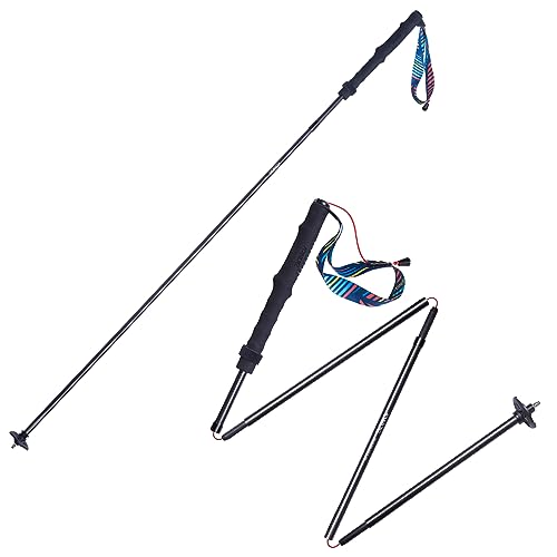 Carbon Fiber Trekking Poles Collapsible Ultralight M Walking or Hiking Sticks with EVA Grips and Drawstring Quick Lock for...
