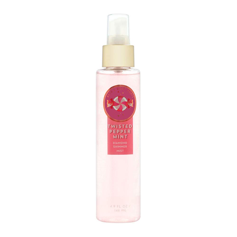 Bath & Body Works Twisted Peppermint 4.9 Oz Diamond Shimmer Mist, 4.9 Ounce