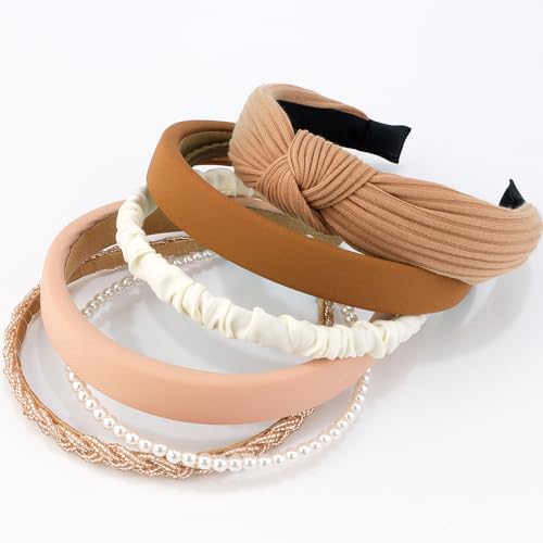AHONEY 7 Pack Headbands for Women Girls Headbands Trendy Non Slip Hairbands Fashion Hair Accessories Multi-style Headband ...
