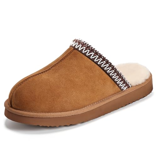 OOW Fuzzy Slippers for Women Cozy House Shoes Winter Warm Memory Foam Slipper for Indoor and Outdoor Faux Fur Mules Cute F...