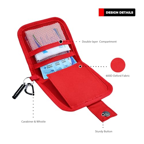 Benelinemed Mini First Aid Kit - 137 Piece Small Emergency Medical Kit for Home, Car, Travel, Camping & Outdoor Activitie...