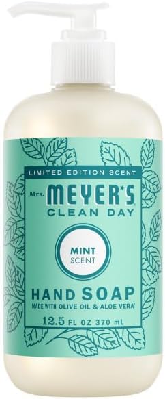 Mrs. MEYER'S Clean Day Liquid Hand Soap Variety Pack 12.5 Fl Oz Each, 1 CT (Rose + Lilac + Mint + Daisy + Dewdrop)