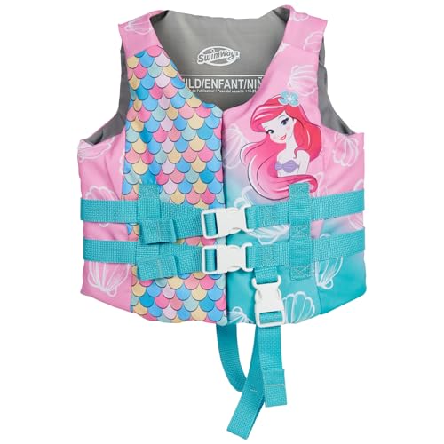 SwimWays Disney Little Mermaid Ariel Swim Trainer Life Jacket, US Coast Guard Approved Life Vest Kids Swim Vest, Pool Floa...