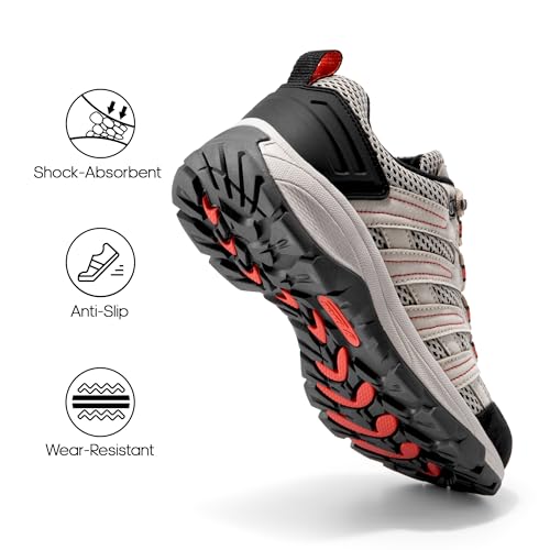 NORTIV 8 Women's Hiking Shoes Lightweight Breathable Mesh Walking Sneakers Outdoor Work Shoes Wander