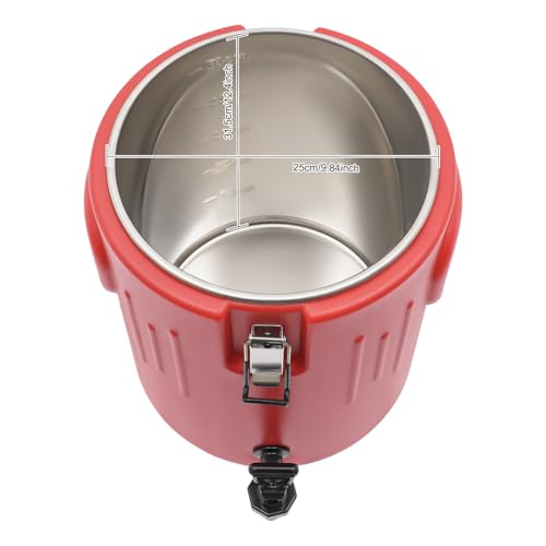 HIFMGHE Insulated Beverage Dispenser 3.5Gal, Hot and Cold Drink Dispenser with Stainless Steel Interior, Lid and Spout, 6-...