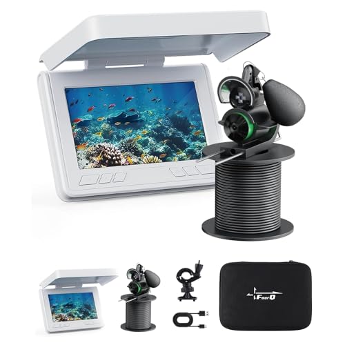 FourQ Underwater Fishing Camera,Fishing Camera Ice vexilar Fish find 4.3inch Hd LCD Display Underwater W/ 5000mah Li-Batte...
