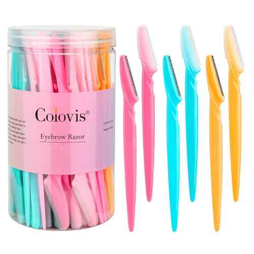 66 Eyebrow Razor and Face Razor for Women and Men, Eyebrow Hair Trimmer and Shaver with Protective Cover,Safe and Newbie Friendly